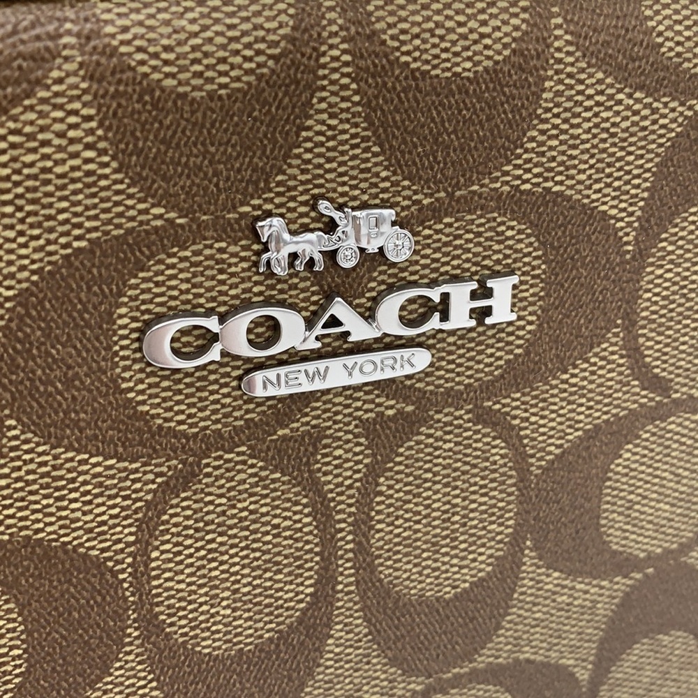 NEW! COACH Mini Jamie Camera Bag In Signature Canvas - Silver/Khaki/Pale Lime - Picture 15 of 16